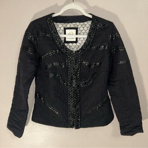 malvin Jackets & Blazers - Black Beaded embellished Women's Jacket